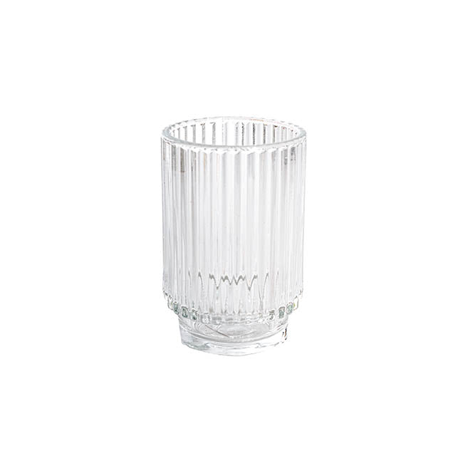 Rippled Glass Vase Wide